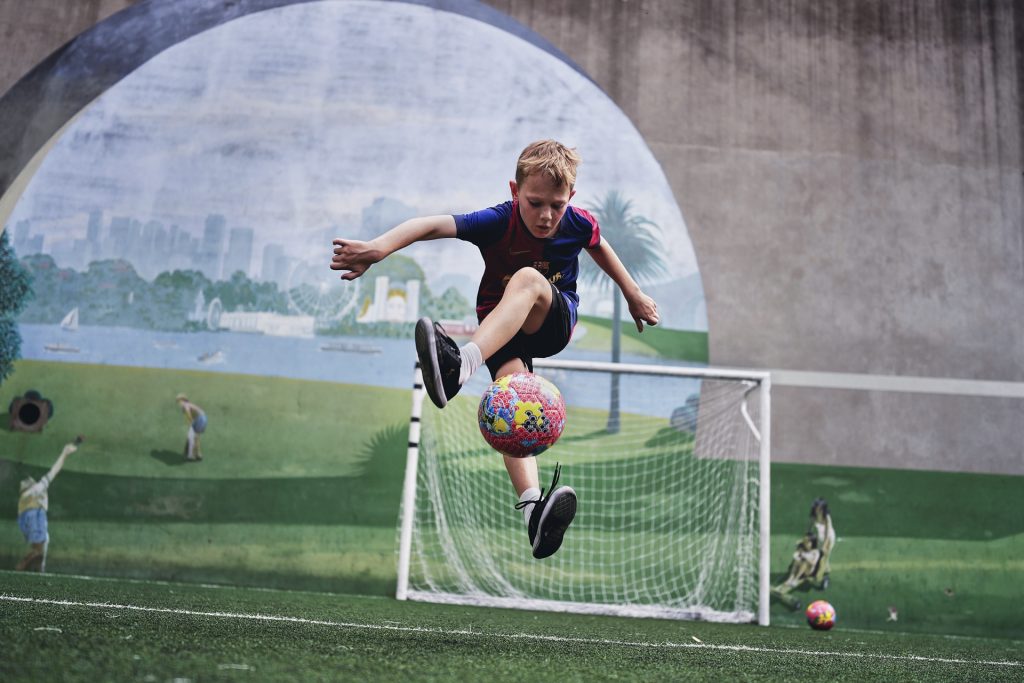 Action shot of football player